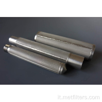 Elementi filtrati in metallo sinterizzato in rotazione 30-160mm